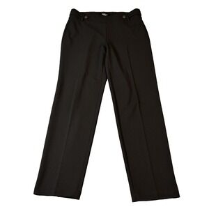 Olivia & Martin Ankle Trouser Pants Women's Sz 10 Black Straight Leg Career Wear